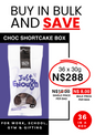 NDJ-MILK CHOC SHORTCAKE 30G X 36