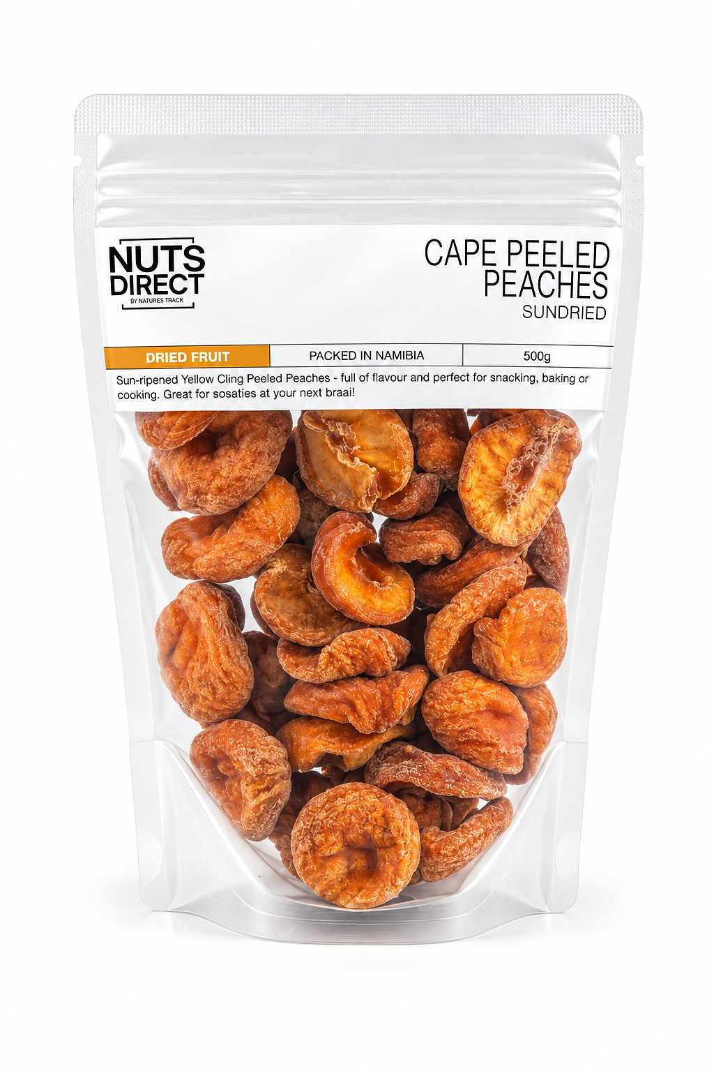 CAPE PEELED PEACHES - SUN-DRIED 500G