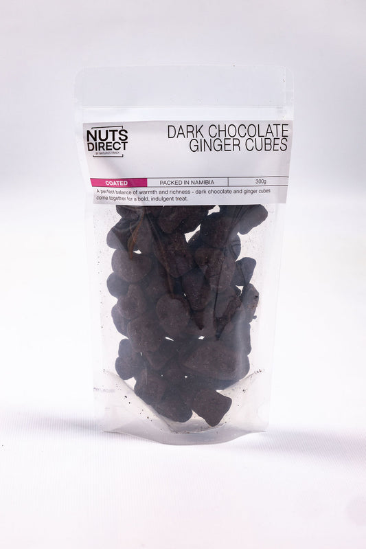 GINGER CUBES DARK CHOC 300G