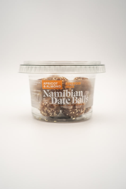NAMIBIAN DATE BALLS APRICOT 100G