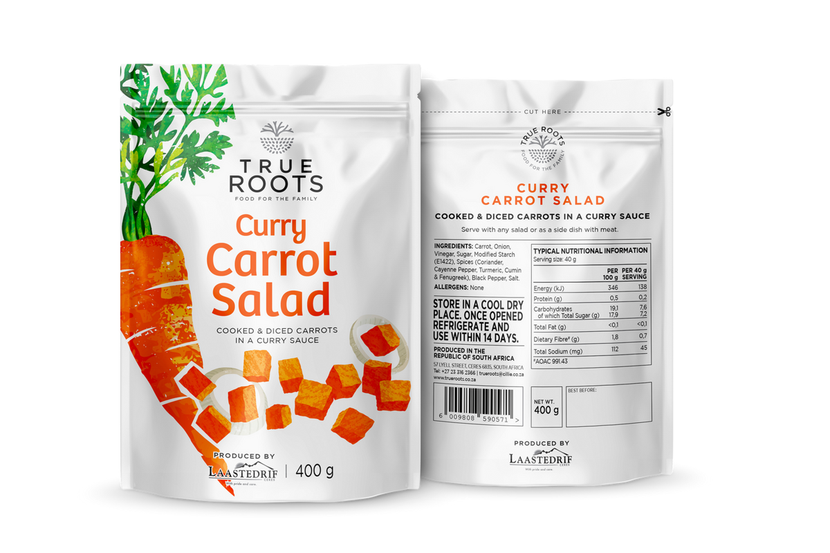 TRUE ROOTS CURRY CARROT SALAD 400G