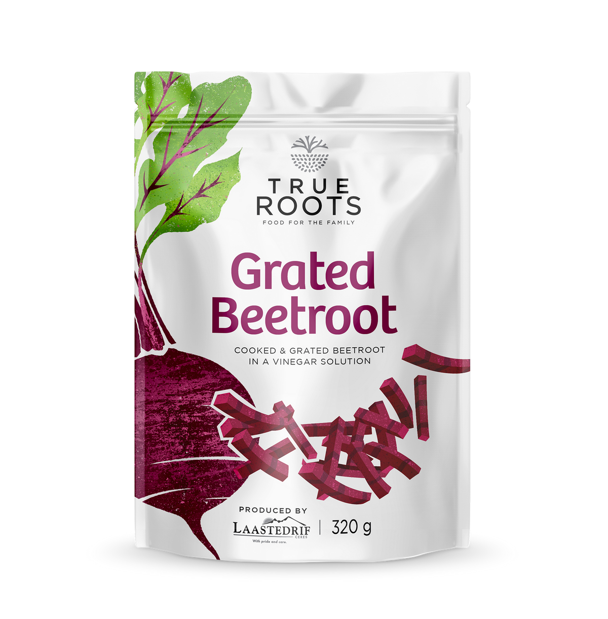 TRUE ROOTS GRATED BEETROOT 320G