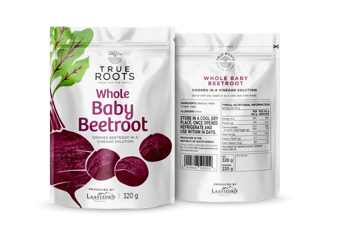 TRUE ROOTS WHOLE BABY BEETROOT 320G